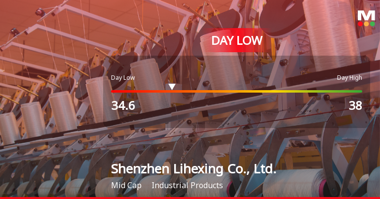 Shenzhen Lihexing Co. Hits Day Low at CNY 34.60 Amid Price Pressure