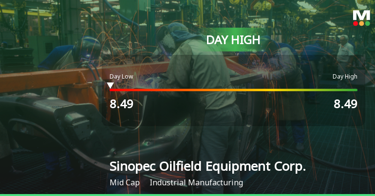 Sinopec Oilfield Equipment Corp. Hits Day High with 20.94% Surge