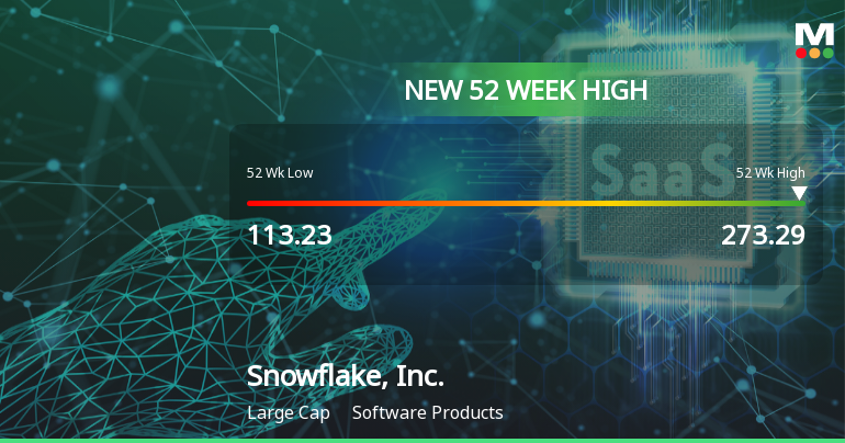 Snowflake, Inc. Hits New 52-Week High of $273.29, Up 113.93%