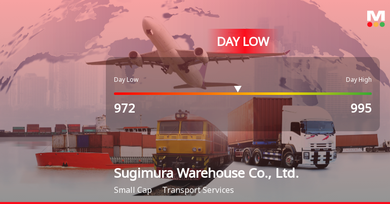 Sugimura Warehouse Stock Hits Day Low of JPY 972 Amid Price Pressure