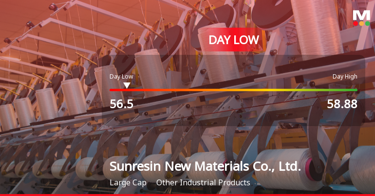 Sunresin New Materials Hits Day Low of CNY 56.50 Amid Price Pressure