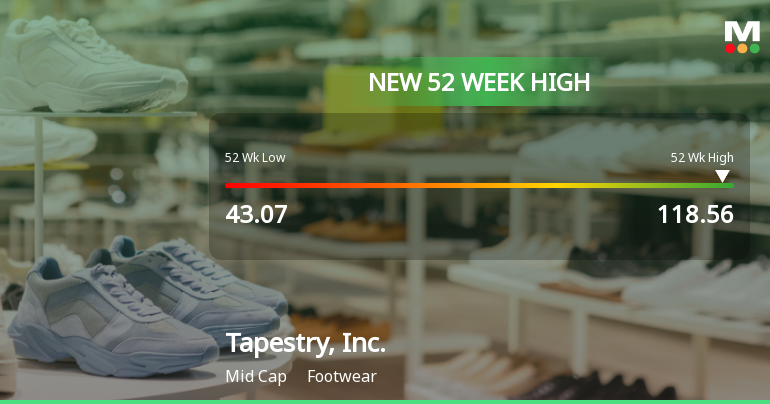 Tapestry, Inc. Hits New 52-Week High of $118.56, Surges 164%