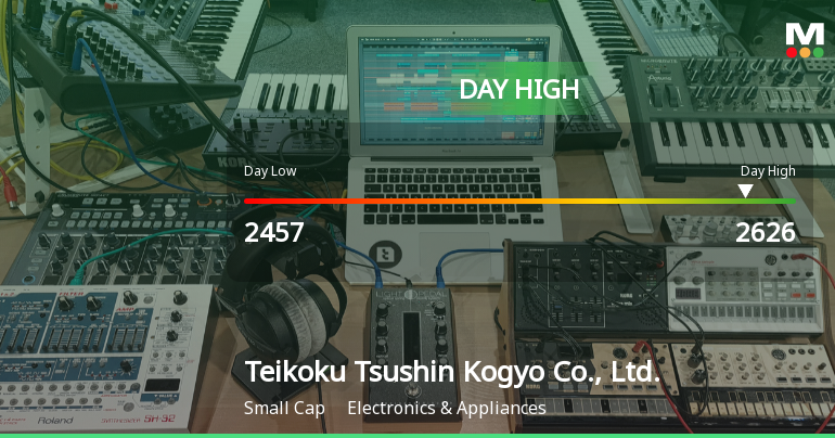 Teikoku Tsushin Kogyo Soars 11.35%, Hits Intraday High of JPY 2,626.00