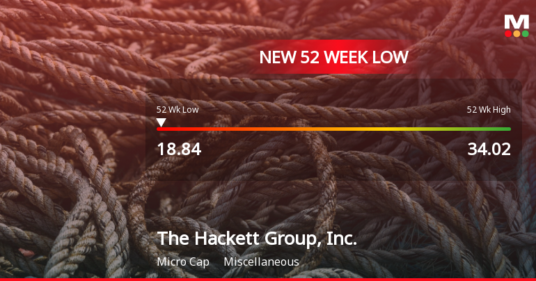 The Hackett Group Hits New 52-Week Low at $18.84