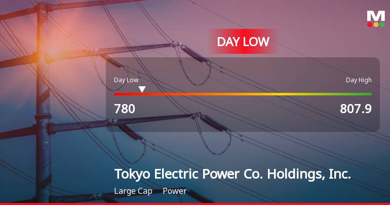 Tokyo Electric Power Co. Hits Day Low Amid Price Pressure at JPY 780.00