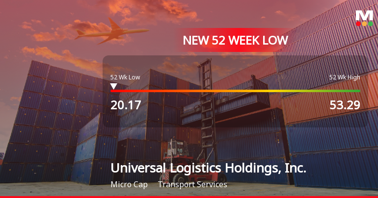 Universal Logistics Holdings Hits New 52-Week Low at $20.17