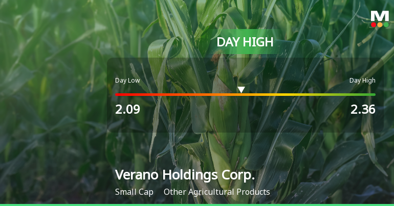 Verano Holdings Hits Day High with 8.82% Surge in Strong Intraday Performance