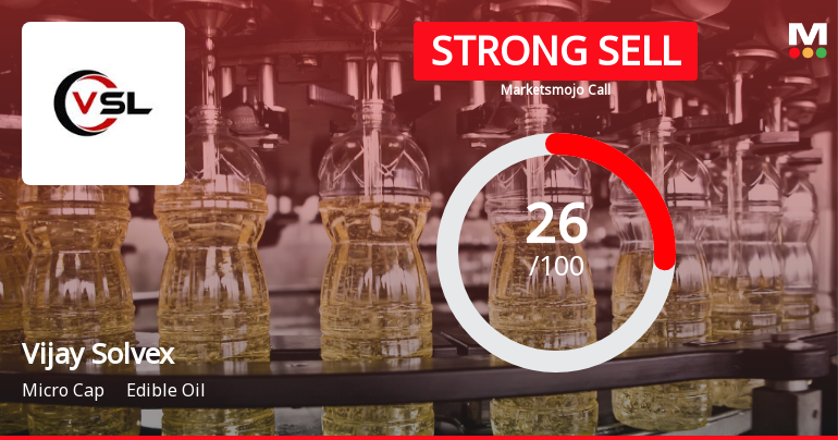 Vijay Solvex Faces Increased Bearish Sentiment Amid Financial Struggles and Declining Profits