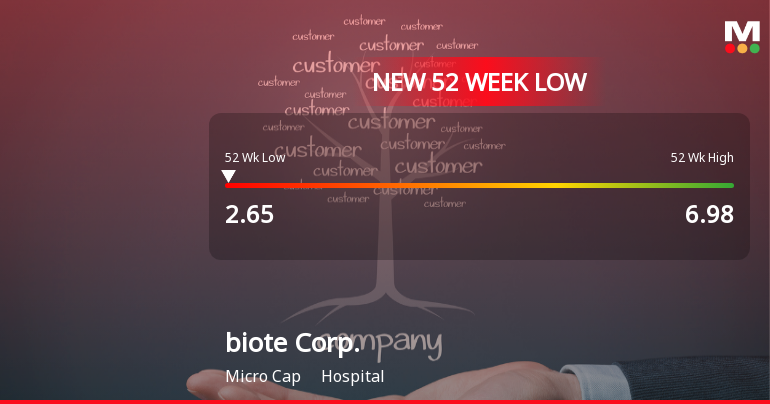 Biote Corp. Stock Plummets to New 52-Week Low of $2.65