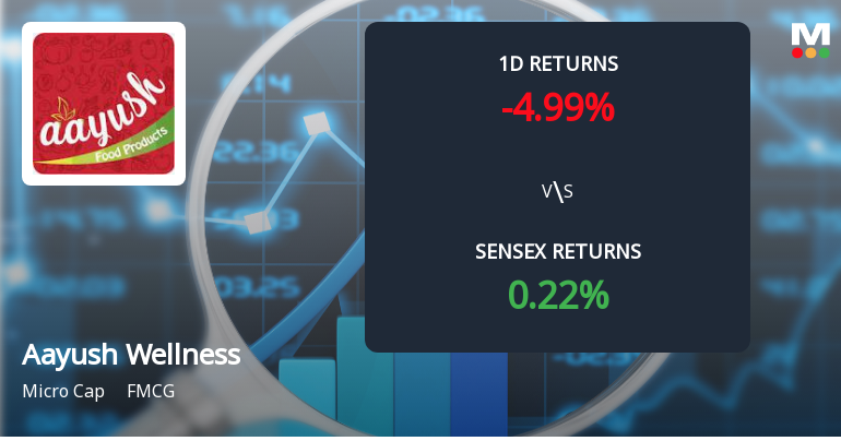 Aayush Wellness Ltd Faces Heavy Selling Pressure, Declines 4.99% Amid Ongoing Losses