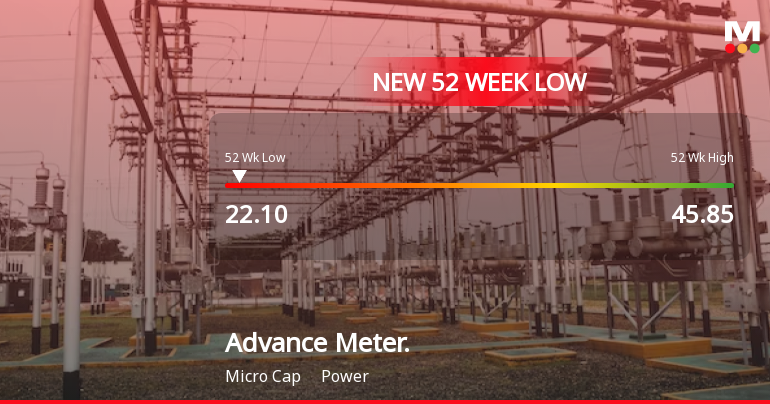 Advance Metering Technology Falls to 52-Week Low of Rs.22.1 Amidst Continued Financial Strain