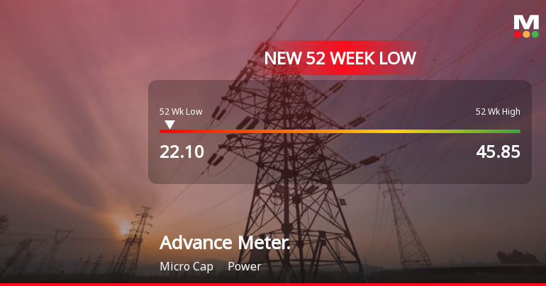 Advance Metering Technology Falls to 52-Week Low of Rs.22.1 Amidst Continued Financial Strain