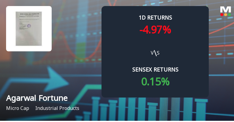 Agarwal Fortune India Faces Intense Selling Pressure Amid Consecutive Losses