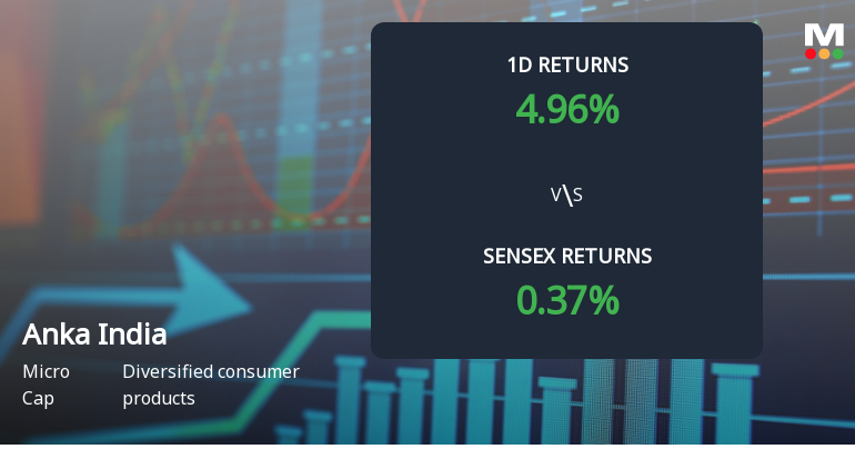 Anka India Sees Extraordinary Buying Interest Amid Upper Circuit Scenario