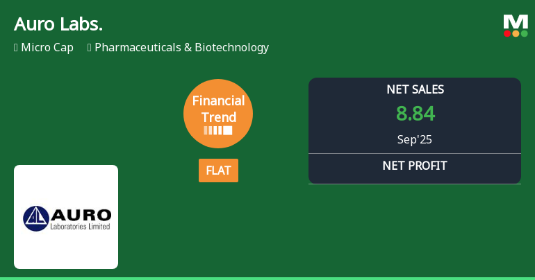 Auro Laboratories Shows Stable Performance Amidst Mixed Financial Results and Market Resilience