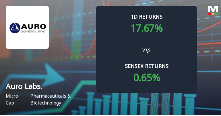 Auro Laboratories Surges with Unprecedented Buying Interest, Hits Upper Circuit