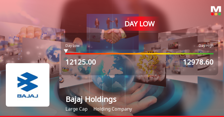 Bajaj Holdings Hits Day Low of Rs 12,171 Amid Price Pressure