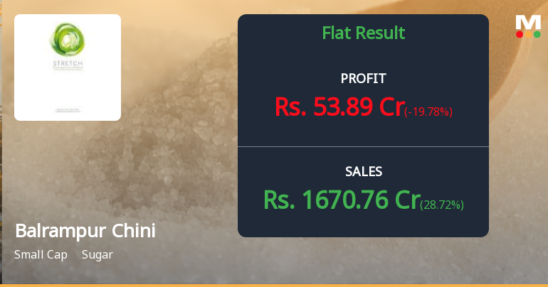 Balrampur Chini Q2 FY26: Margin Pressures Mount Despite Revenue Growth