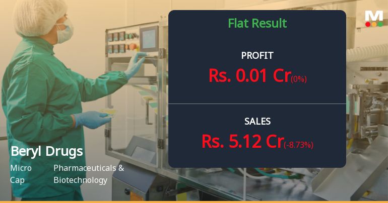 Beryl Drugs Q2 FY26: Marginal Profit Recovery Amid Revenue Decline and Persistent Margin Pressures