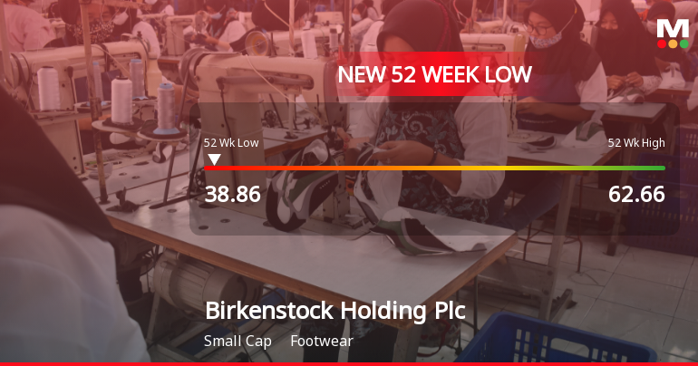 Birkenstock Holding Plc Hits New 52-Week Low at USD 38.86