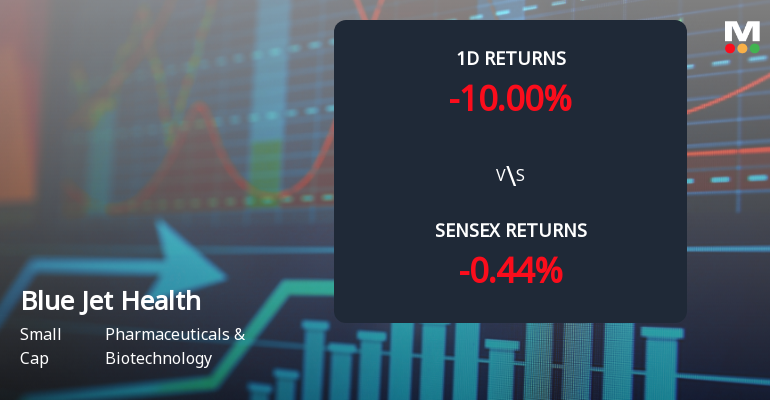 Blue Jet Healthcare Faces 10% Decline Amid Significant Selling Pressure and Consecutive Losses