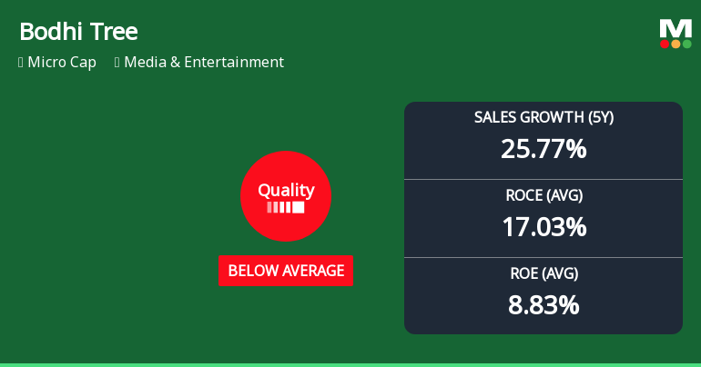 Bodhi Tree Multimedia's Quality Grade Adjusted Amid Financial Performance Evaluation