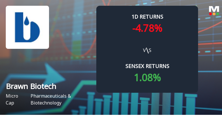 Brawn Biotech Faces Intense Selling Pressure Amidst Consecutive Losses