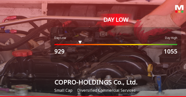 COPRO-HOLDINGS Hits Day Low of JPY 929 Amid Price Pressure