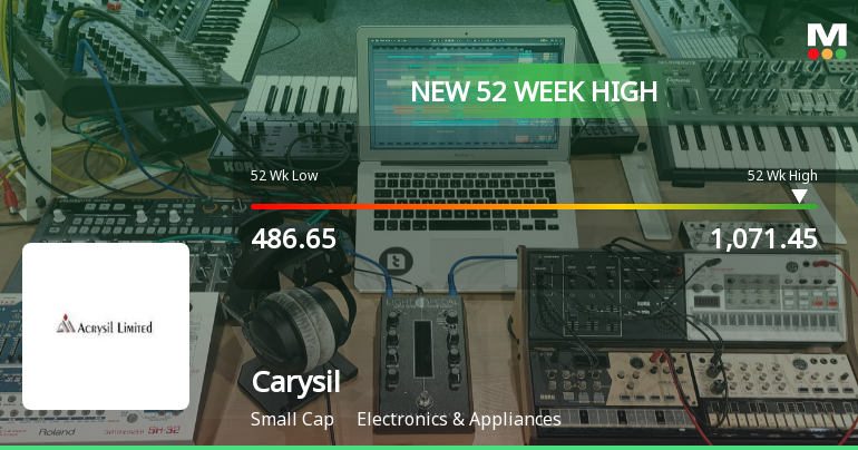 Carysil Hits New 52-Week High, Surges 9.43% to Rs. 1071.45