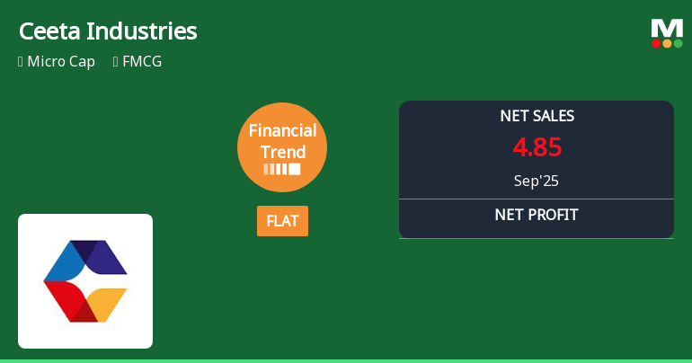 Ceeta Industries Shows Mixed Financial Trends Amid Market Volatility and Growth Potential