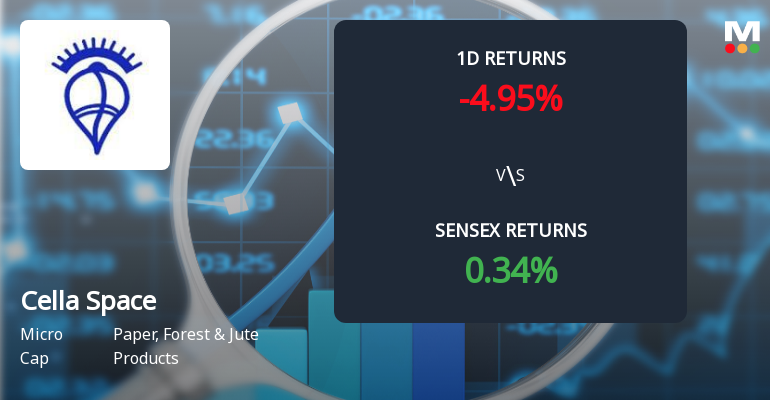 Cella Space Ltd. Faces Selling Pressure with 4.95% Decline, Marking Third Day of Losses