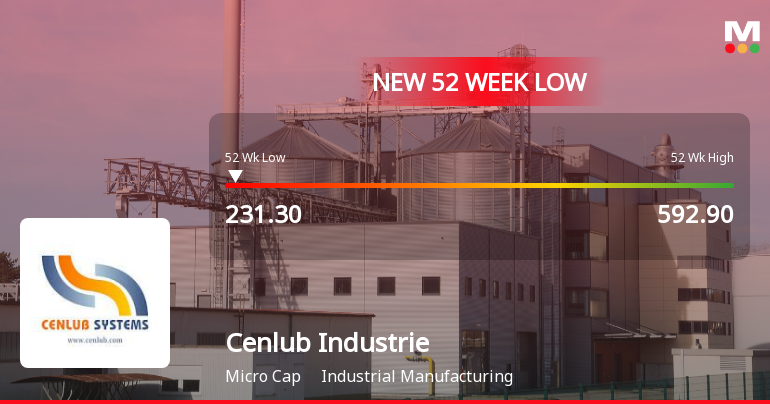 Cenlub Industries Hits New 52-Week Low at Rs. 235.05