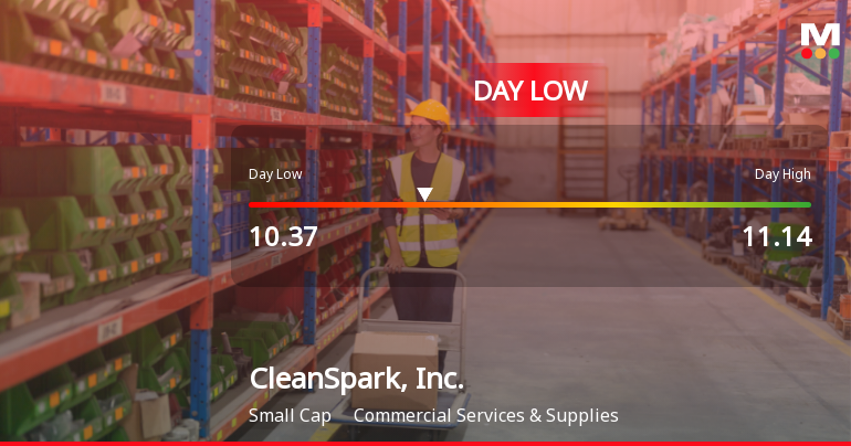 CleanSpark Stock Hits Day Low of $10.37 Amid Price Pressure