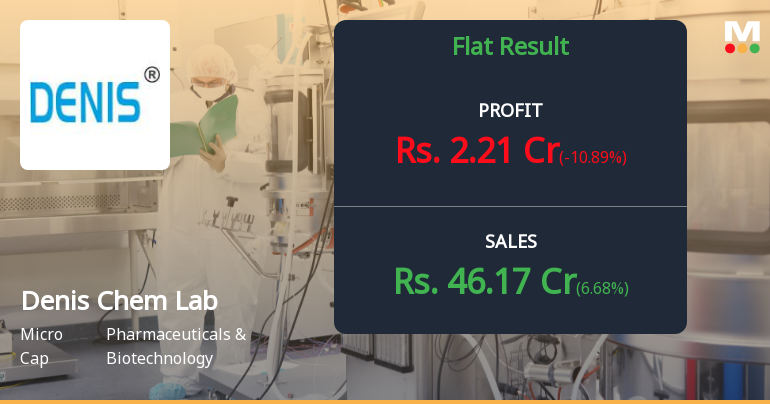 Denis Chem Lab Q2 FY26: Profit Plunges 37% as Margin Pressures Mount