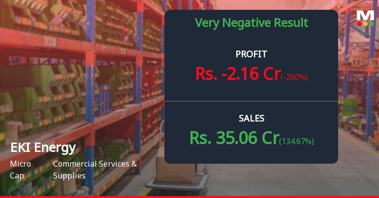 EKI Energy Q2 FY26: Carbon Credit Developer Struggles Amid Revenue Collapse and Mounting Losses