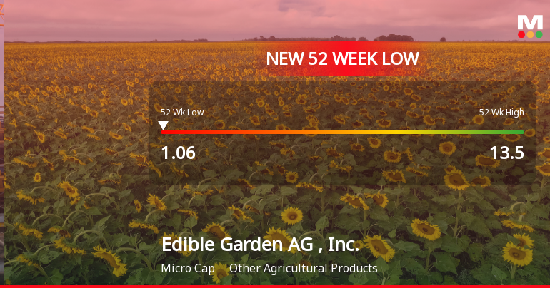 Edible Garden AG, Inc. Hits New 52-Week Low at $1.05
