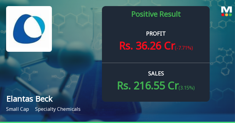 Elantas Beck India Q2 FY26: Premium Valuation Under Pressure as Profit Margins Contract