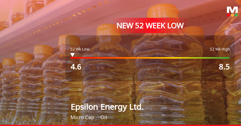 Epsilon Energy Stock Plummets to 52-Week Low of $4.60