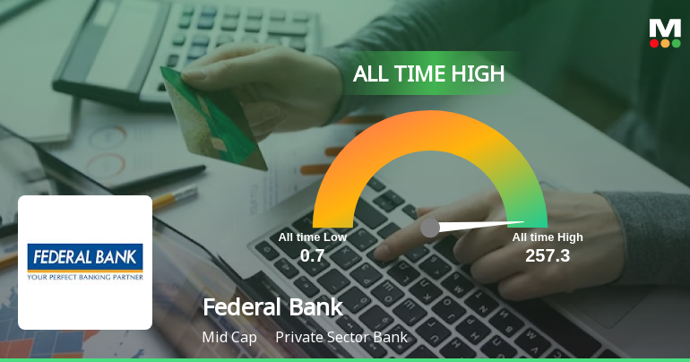 Federal Bank Stock Hits All-Time High at Rs.256.95, Marking a Significant Milestone
