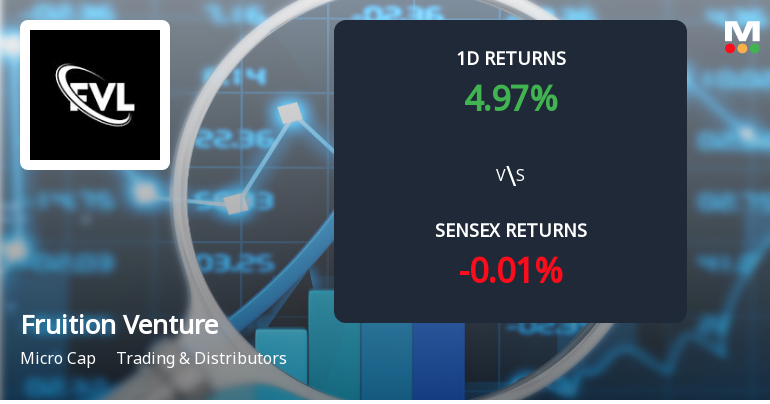 Fruition Venture Surges to Upper Circuit Amid Unprecedented Buying Interest
