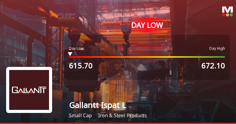Gallantt Ispat Hits Day Low of Rs 622.5 Amid Price Pressure