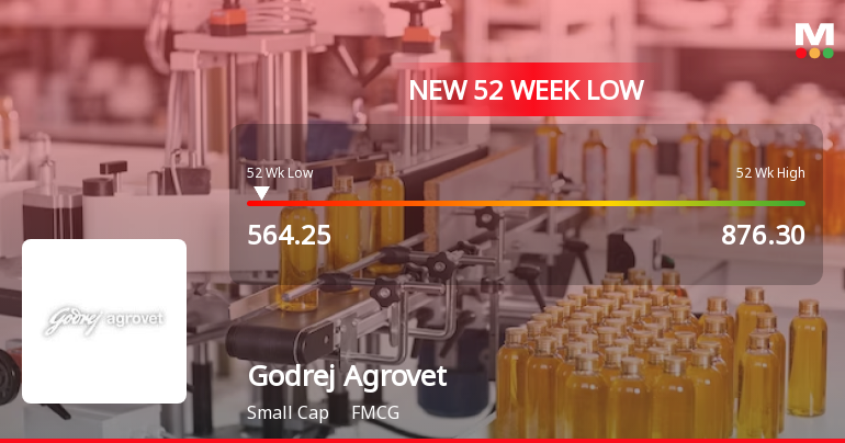 Godrej Agrovet Stock Plummets to New 52-Week Low at Rs. 573.8