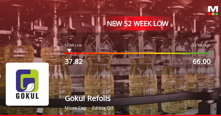 Gokul Refoils and Solvent Hits 52-Week Low at Rs.37.99 Amidst Prolonged Downtrend