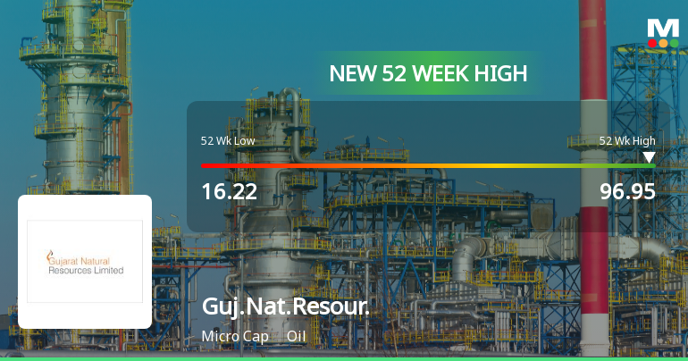 Gujarat Natural Resources Hits New 52-Week High at Rs.96.95