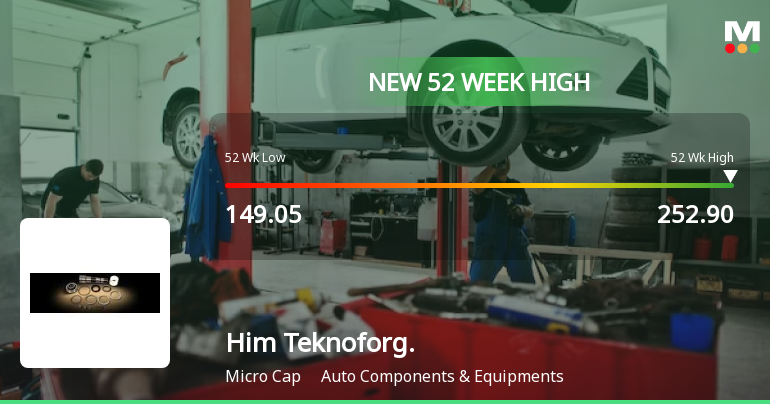 Him Teknoforge Hits New 52-Week High of Rs. 252.9, Up 7.05%