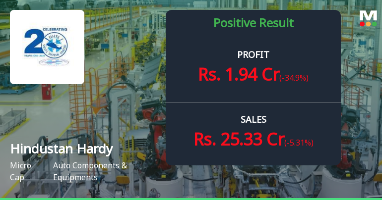 Hindustan Hardy Q2 FY26: Margin Compression Dents Profitability Despite Revenue Growth
