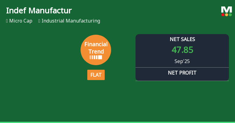 Indef Manufacturing Adjusts Financial Trends Amidst Mixed Market Performance and Challenges