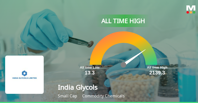 India Glycols Hits All-Time High at Rs. 1193.9, Marking a Milestone in Commodity Chemicals Sector