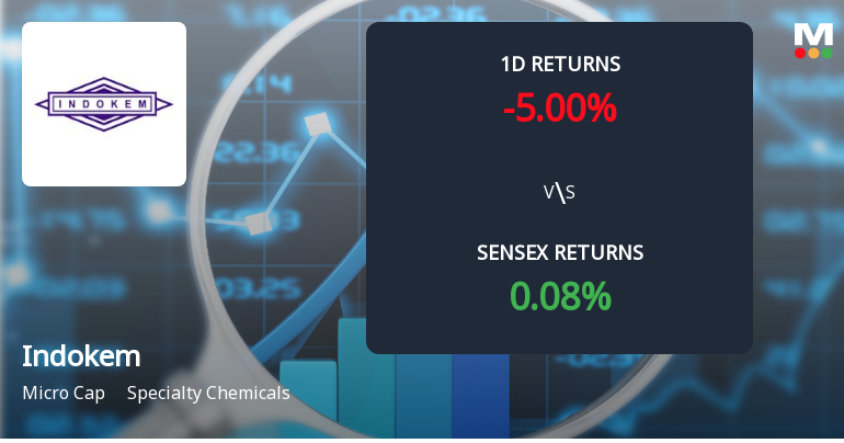 Indokem Faces Intense Selling Pressure as Lower Circuit Triggers Distress Signals