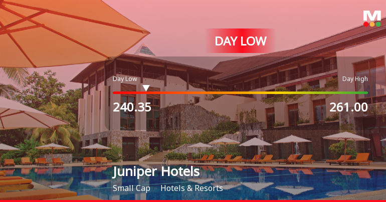 Juniper Hotels Hits Day Low at Rs 244 Amid Price Pressure